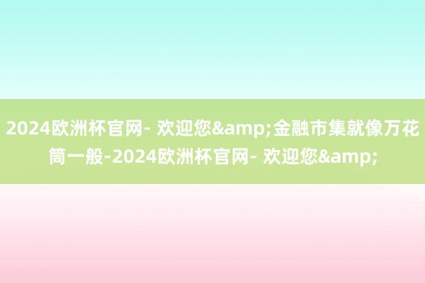 2024欧洲杯官网- 欢迎您&金融市集就像万花筒一般-2024欧洲杯官网- 欢迎您&